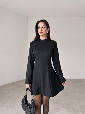 MELLOW Mini Elbise 8849 - Siyah 