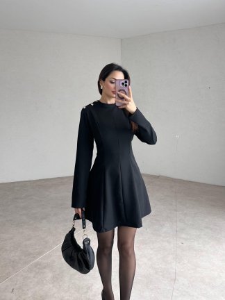MELLOW Mini Elbise 8849 - Siyah - 2