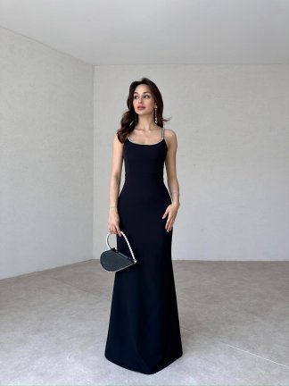 MENANDER Maxi Elbise 5873 - Siyah - 2