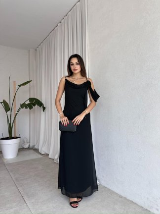 MERRY Maxi Elbise 0408 - Siyah - 2