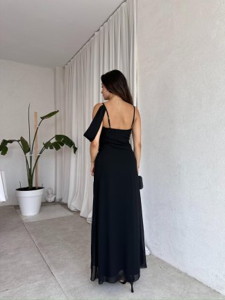 MERRY Maxi Elbise 0408 - Siyah - 3