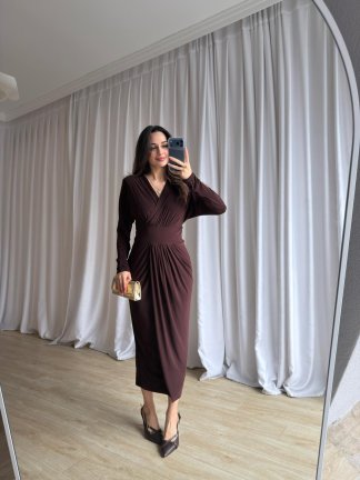 MERTA Elbise 8557 - Acı Kahve - 3