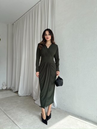 MERTA Elbise 8557 - Haki 