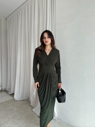 MERTA Elbise 8557 - Haki - 2