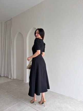 MEX Midi Elbise 9034 - Siyah - 3