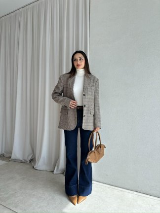 MİA Blazer Ceket 8628 - Kahverengi - 2