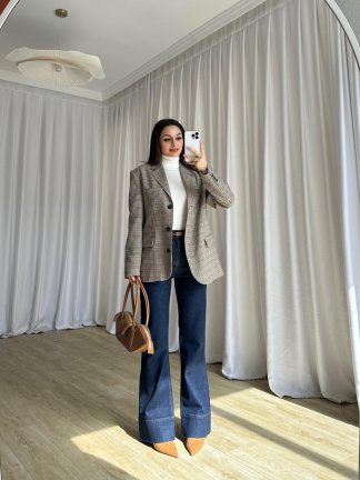 MİA Blazer Ceket 8628 - Kahverengi - 4