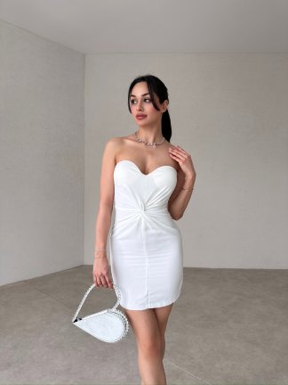 MİLLİE Mini Elbise 5455 - Beyaz - 1