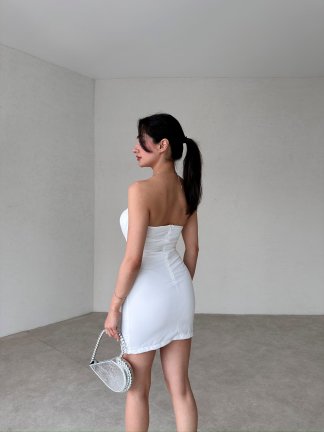 MİLLİE Mini Elbise 5455 - Beyaz - 3