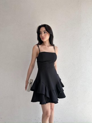 Mini PRENSES Elbise 5578 - Siyah - 1