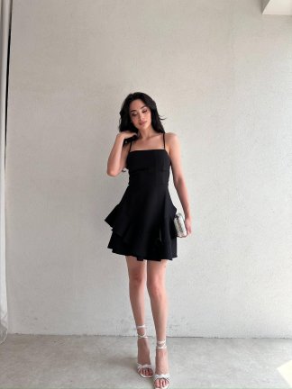 Mini PRENSES Elbise 5578 - Siyah - 2