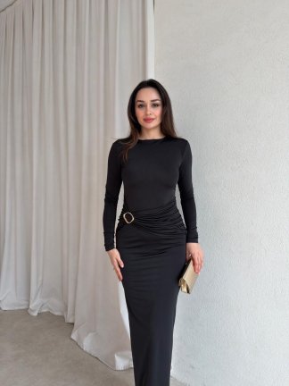 MİRAGE Maxi Elbise 8897 - Siyah - 1