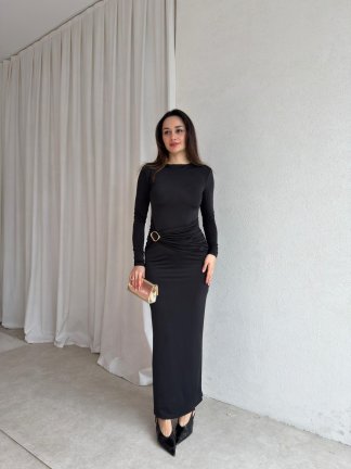 MİRAGE Maxi Elbise 8897 - Siyah - 2