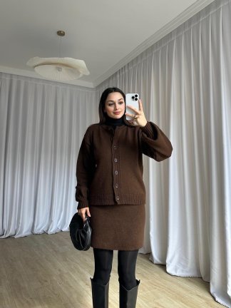 MİRELA Triko Takım 8272 - Acı Kahve - 2