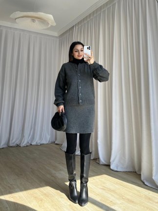 MİRELA Triko Takım 8272 - Gri - 3