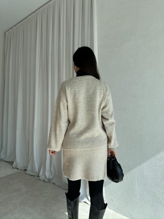 MİRELA Triko Takım 8272 - Krem - 4