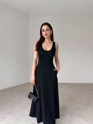 MİSHRA Maxi Elbise 1854 - Siyah 