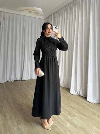 MİSSHA Maxi Elbise 3388 - Siyah 