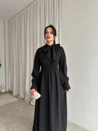 MİSSHA Maxi Elbise 3388 - Siyah - 3