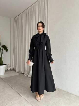 MİSSHA Maxi Elbise 3388 - Siyah - 2
