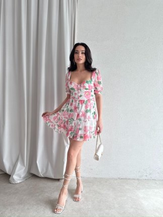 MİTA Mini Elbise 3902 - Pembe - 2