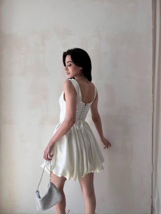 MOCHA Mini Elbise 4849 - Beyaz - 2