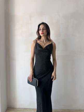 MOCHİ Maxi Elbise 8102 - Siyah 