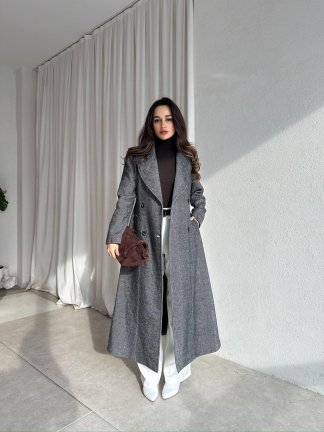 MODRİC Kaşe Kaban 8740 - Gri - 2