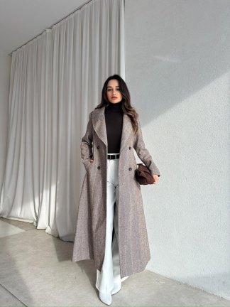 MODRİC Kaşe Kaban 8740 - Kahverengi - 4