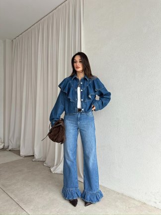 MOFY Denim Gömlek 8481 - Mavi - 4