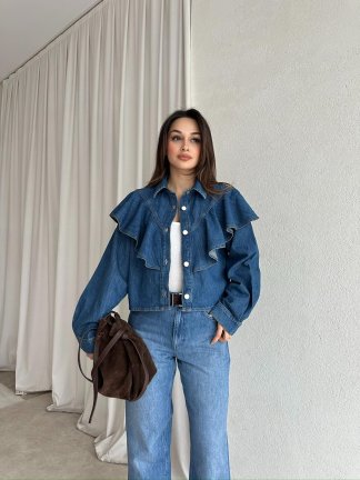 MOFY Denim Gömlek 8481 - Mavi - 1