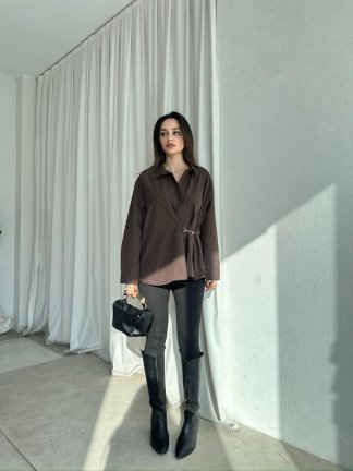 MOLLY Gömlek 8810 - Acı Kahve - 4