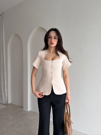 MONİLA Ceket 6891 - Bej 