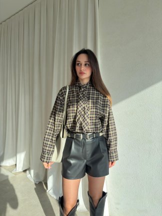 MONSTER Deri Şort 6723 - Siyah - 1