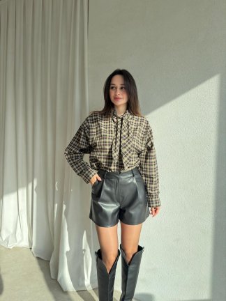 MONSTER Deri Şort 6723 - Siyah - 3