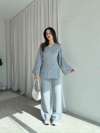 MOON Triko Takım 8650 - Gri - 4