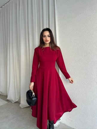 MORATA Midi Elbise 8517 - Kırmızı - 2