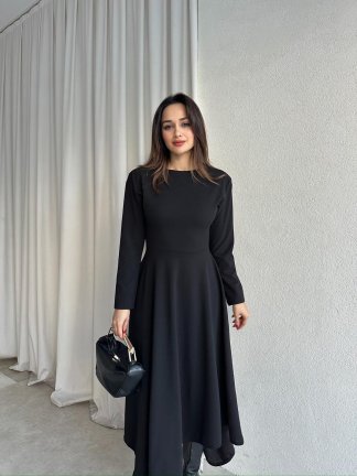 MORATA Midi Elbise 8517 - Siyah - 2