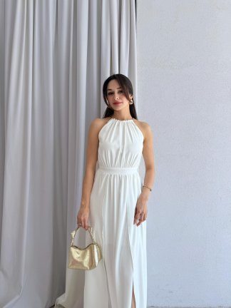 MORELİA Maxi Elbise 8746 - Beyaz 
