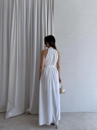 MORELİA Maxi Elbise 8746 - Beyaz - 4