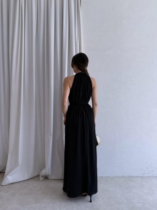 MORELİA Maxi Elbise 8746 - Siyah - 4