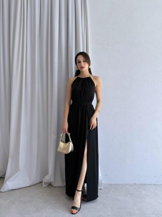 MORELİA Maxi Elbise 8746 - Siyah - 2