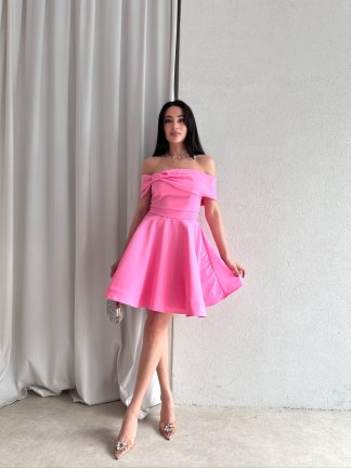 MORENO Mini Elbise 5032 - Pembe - 2