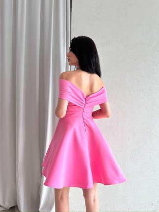 MORENO Mini Elbise 5032 - Pembe - 3