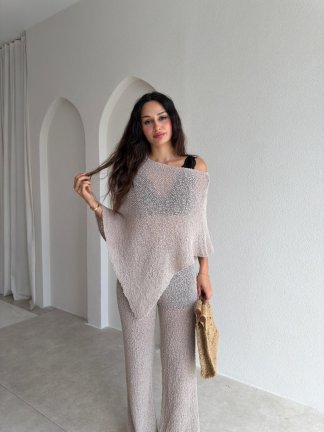 MORİNO Transparan Takım 3694 - Bej - 2