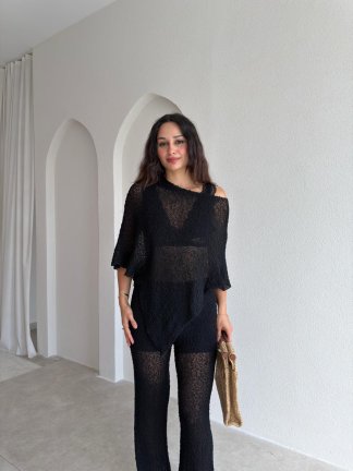 MORİNO Transparan Takım 3694 - Siyah - 2
