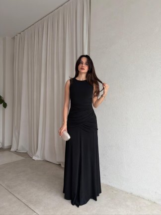 MORONİ Maxi Elbise 8829 - Siyah - 2