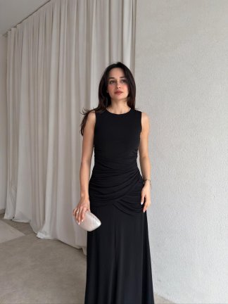 MORONİ Maxi Elbise 8829 - Siyah - 1