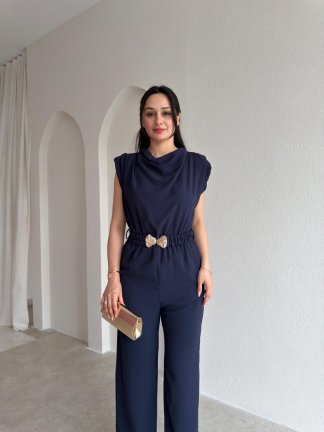 MORRİS Kemerli Tulum 4207 - Lacivert - 2