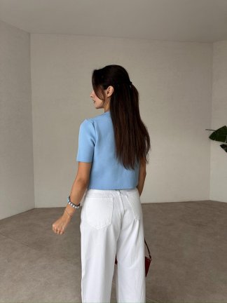 MORRİSON Crop-Hırka Takım 4396 - Mavi - 4